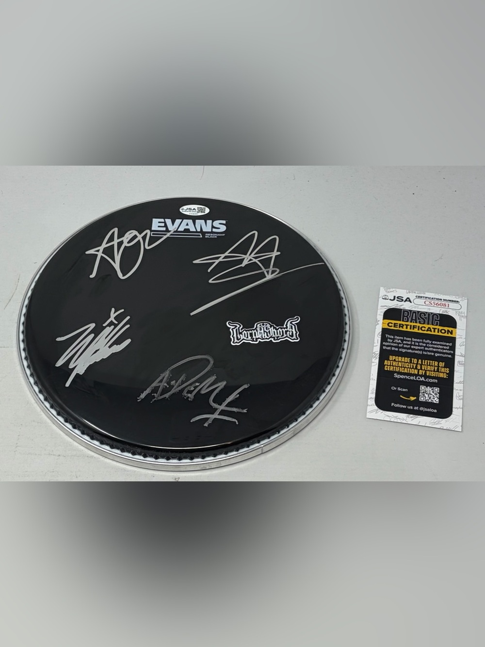 Lorna Shore signed Drumhead JSA COA